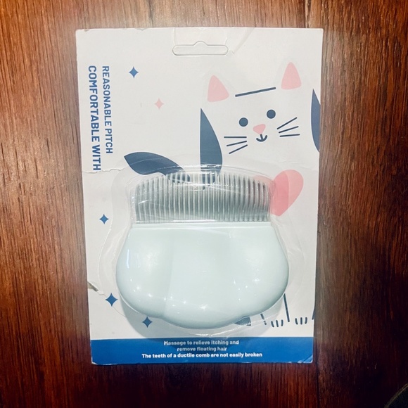 NWT PET DOG/CAT BLUE SHELL GROOMING  COMB - Picture 1 of 4